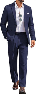 Men Suits Classic Fit 2 Piece Suit Set One Button Casual Blazer Wedding Bussiness Suit Separates
